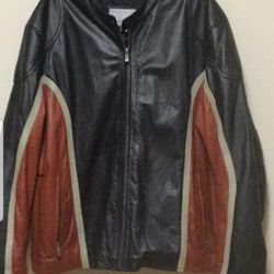 Wilson leather Moto jacket Mens Large 