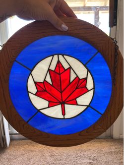 Canadian Maple Leaf Stained Glass
