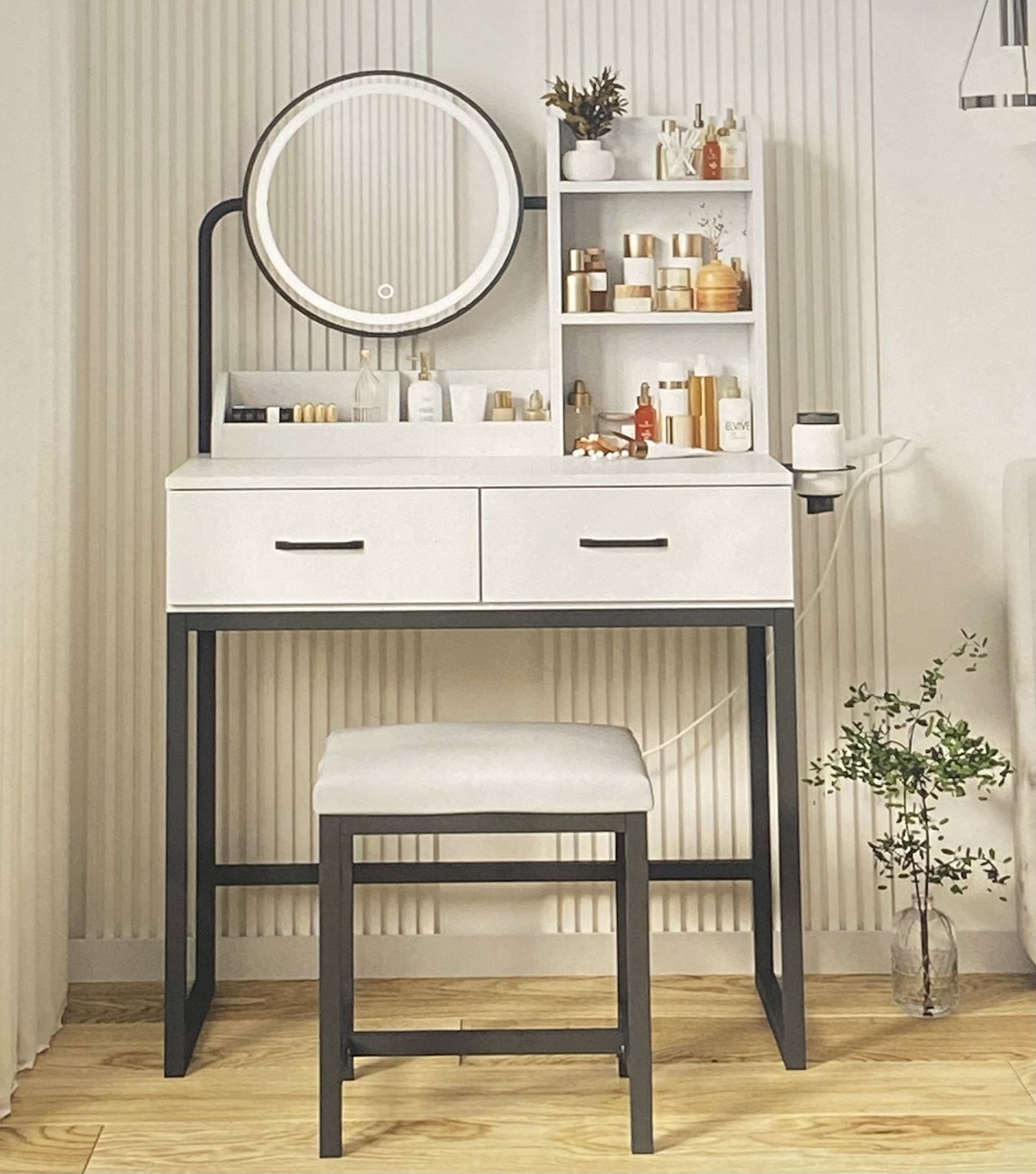Makeup Vanity Desk With Mirror And Lights