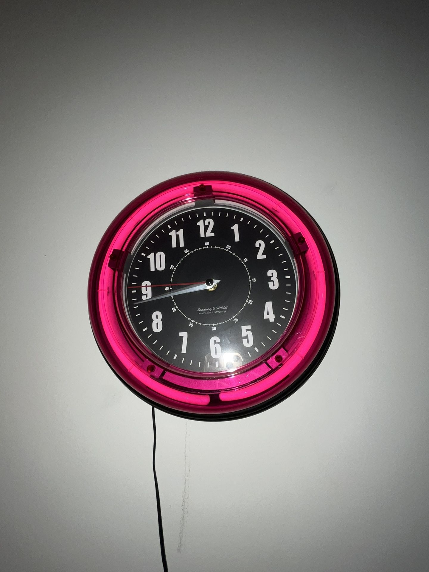 Neon Pink Clock