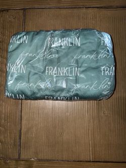 Caden Lane Personalized Franklin Baby Name Swaddle Blanket in color Emerald