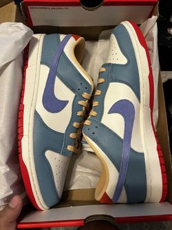 Nike dunk low premium denim turquoise size 12 DS new