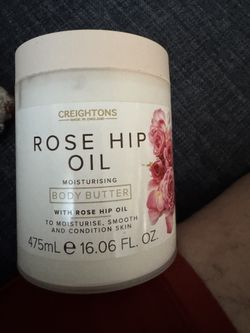 Rose Hip Oil Moisturising Body Butter, 475ml, 16.06 FL. OZ., Made in England