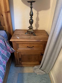 Wood nightstand
