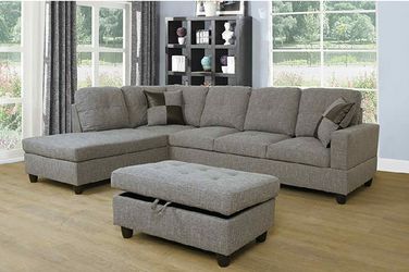 Sectional and ottoman