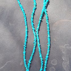 925 Silver Turquoise Beaded Necklace 