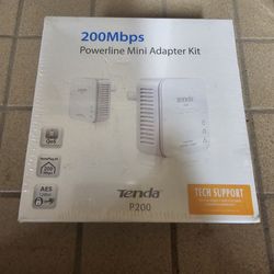 Tenda P200 Powerline Mini Adapters Up to 200Mbps PLC Adapters - New 