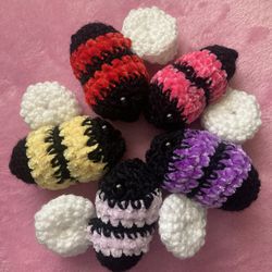 Family Bees In A Hive Crochet Plushy 