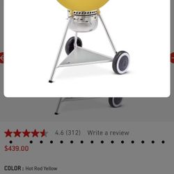 Weber 70th Anniversary Hot Rod Yellow NEW