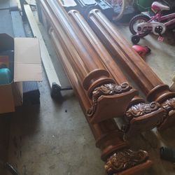 Good  Heavy Sturdy Bed Headboard Needs Upholstery Done 