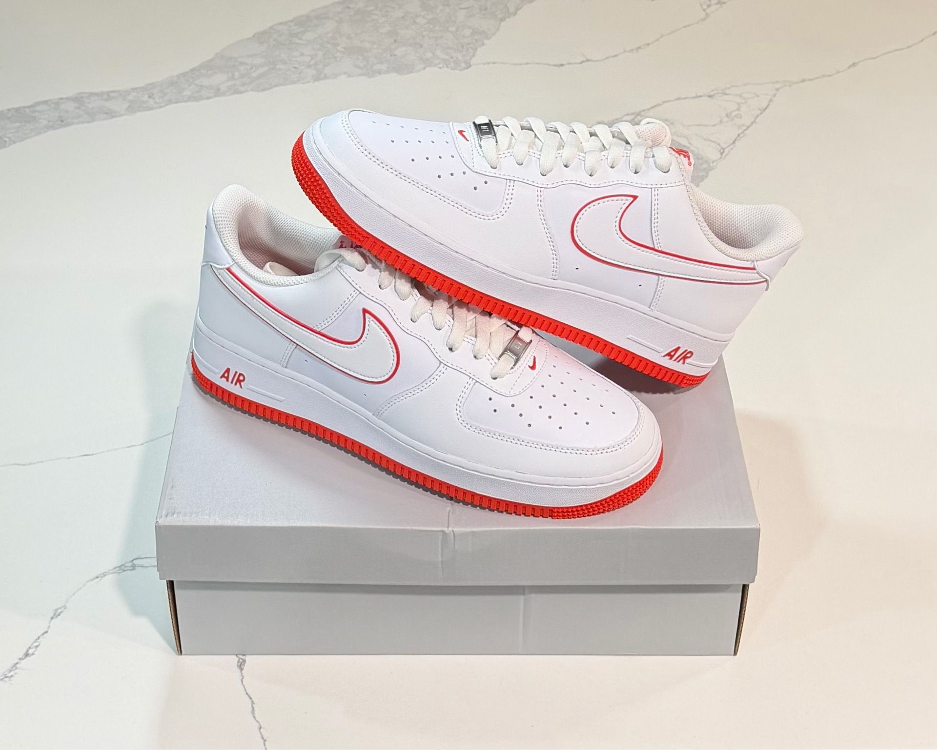 Nike Air Force 1 Low '07 (White Picante Red)(BRAND NEW)