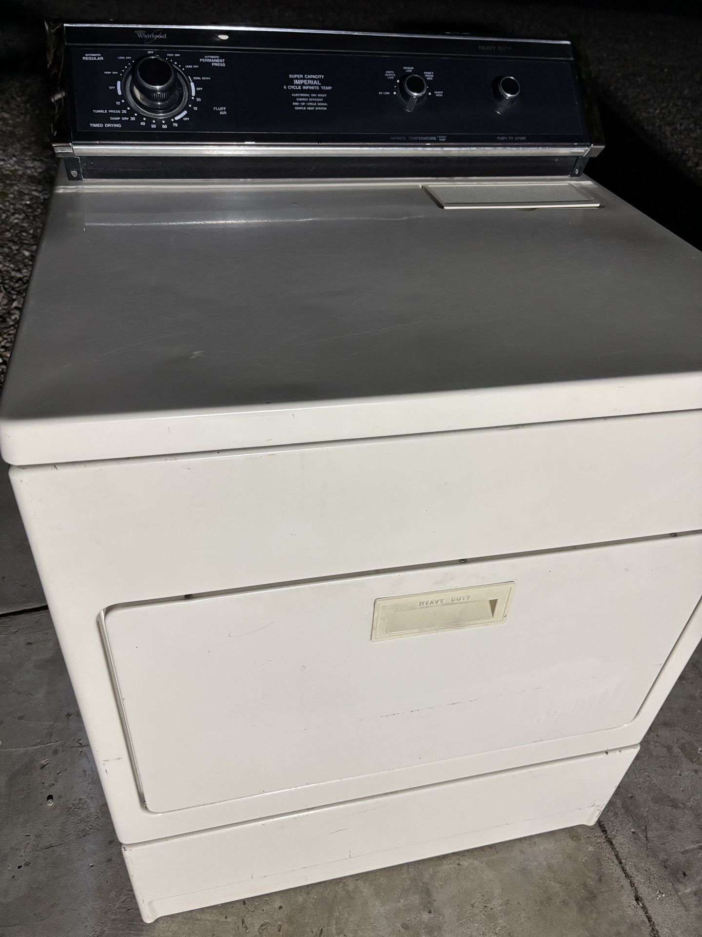 Whirlpool Dryer Machine 