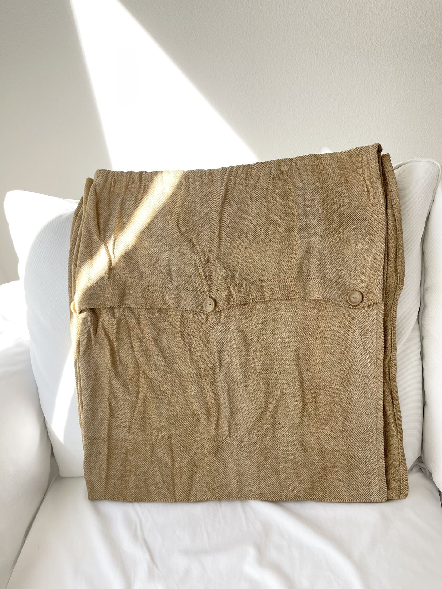 Golden brown drapes - 43.5in x 94in per panel (set of 2)