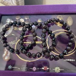 Natural Garnet Faceted Bracelet 