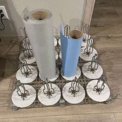 Chrome Floor Vinyl Rack
