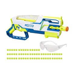 NERF Hyper Blaster Bundle NERF Hyper Bundle, Siege-50 Pump-Action Blaster, Up to 110 FPS Velocity, Eyewear
