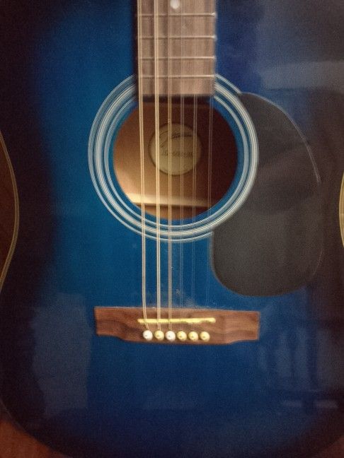 Johnson Blue Burst Acustic  Guitar