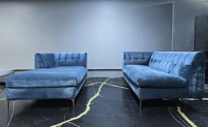 Modern 2-piece velvet chaise Loungers  $500 Or Make An Offer!   in great condition.