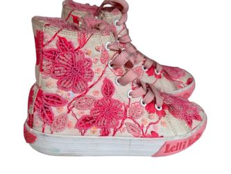 Lelli Kelly Girls Floral Beaded High-Top Sneakers