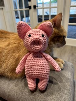 Cozy Toy Pig Handmade