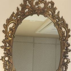 Mid Century Syroco Ornate Mirror with Original Label & Tag Made By Harry Laylon