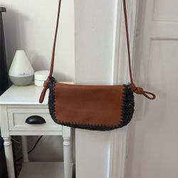 Black And Brown Woven Bag 
