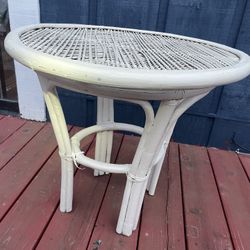Weaved Wicker Basket table 