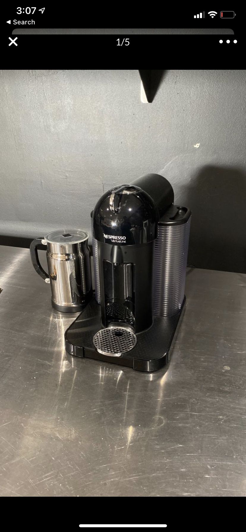 Nespresso Vertuoline Coffee Maker w/ Milk Frother
