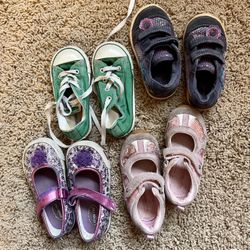 Girls Size 7 – Kids Shoes. Four Pairs.