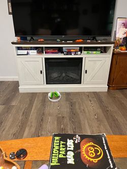 Electric fireplace tv stand