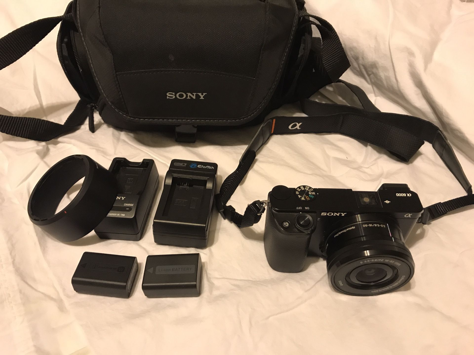 Sony Alpha α6000 24.3MP Digital SLR Camera - Black (Kit with E PZ 16-50mm....