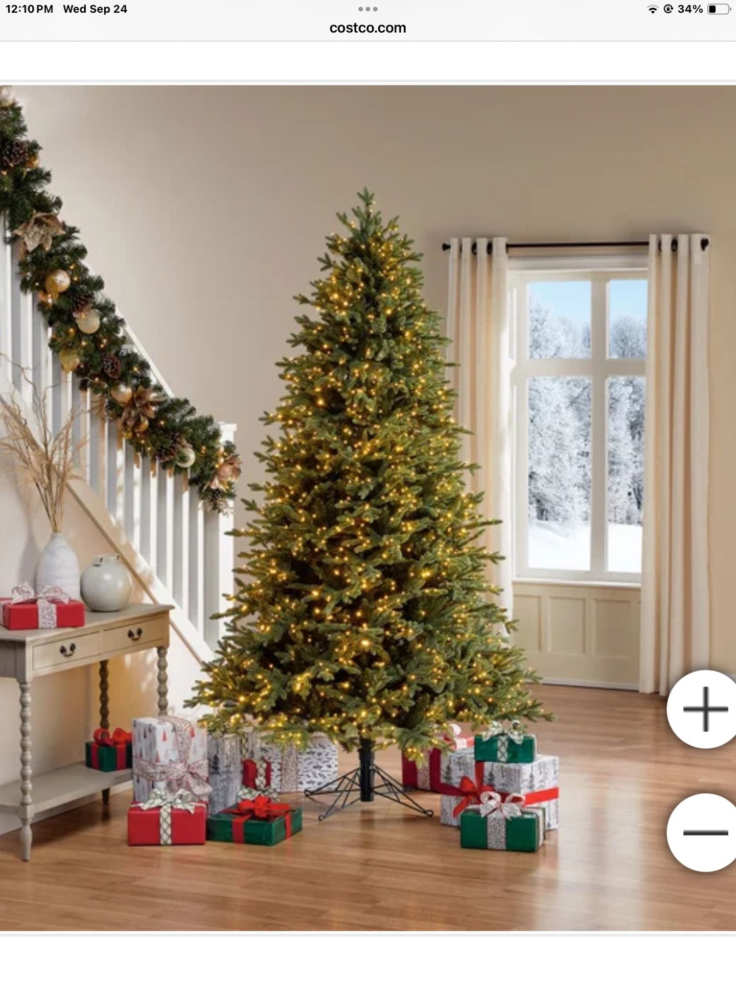7.5 ft pre lit tree from Costco