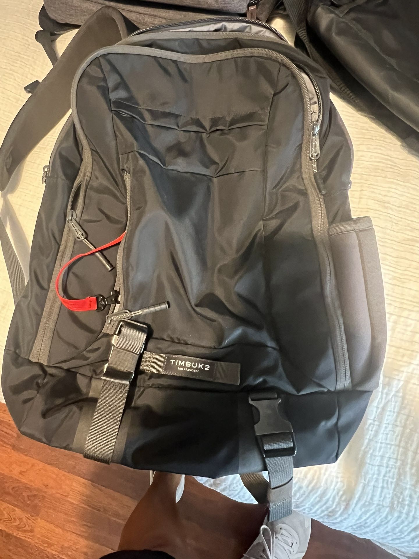 timbuk2 the authority pack notebook carrying backpack DLX Eco Eco Titanium - away sternum straps Laptop Backpack Backpack Lock KV Colour:Teal/Orange