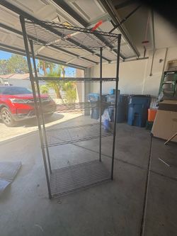 Heavy Duty 4-Shelf Adjustable Steel Wire Rack Storage, Sturdy Garage Shelving