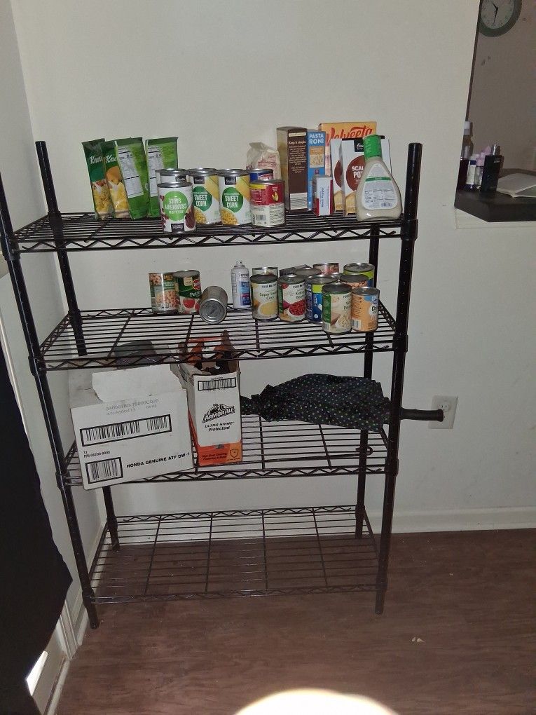 Black Metal Storage Rack
