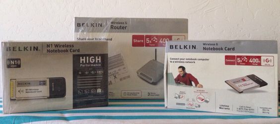 Belkin N Card, G Card & G router