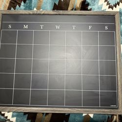 Chalkboard calendar & markers