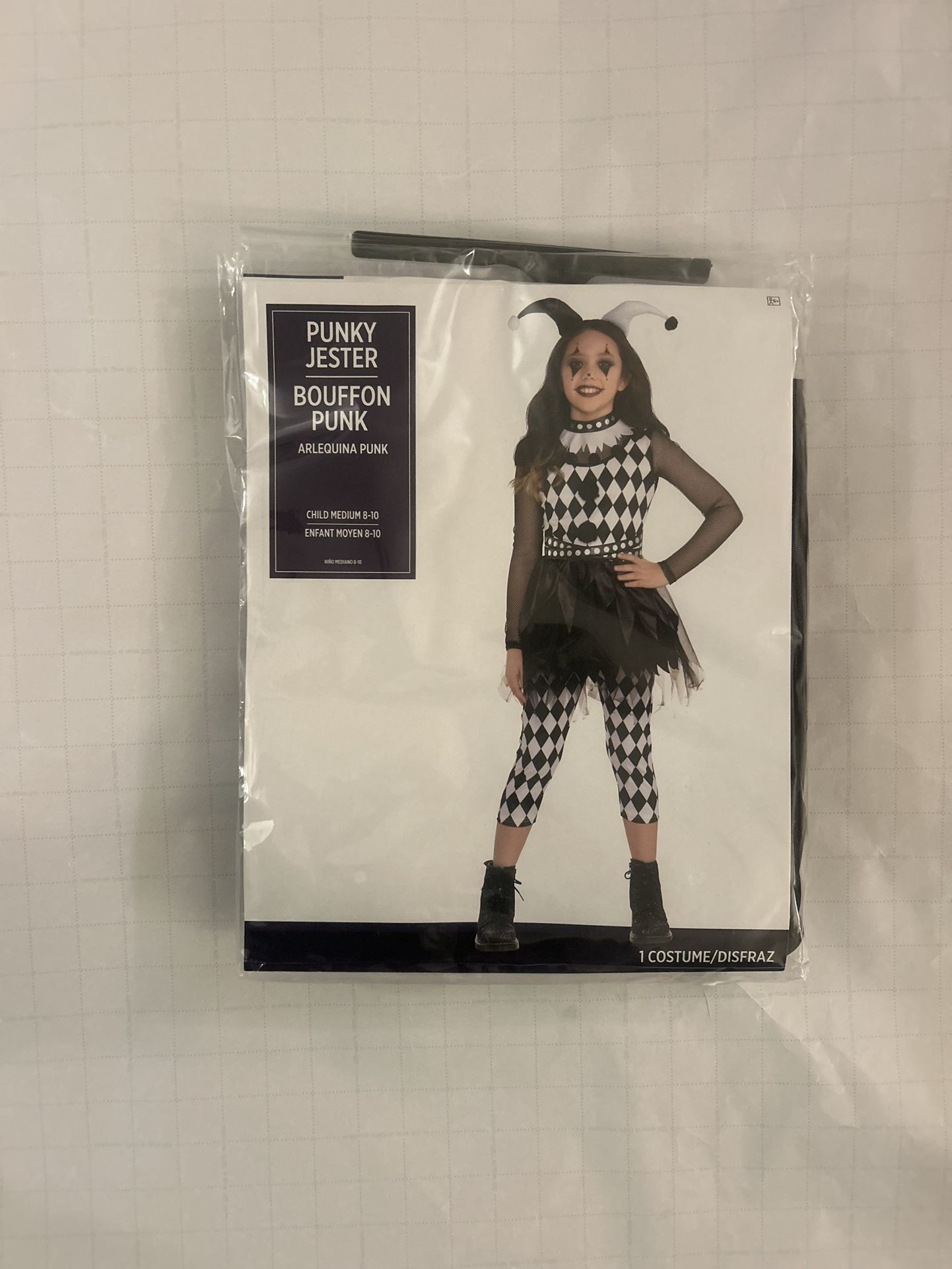 Girls Halloween Costume - Punky Jester Child Medium 8-10 