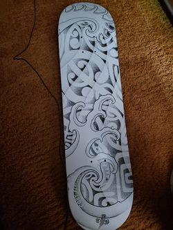 Tribal design skate deck