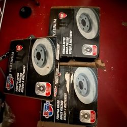 Brand New Carquest Platinum Painted Rotors (x3) + Wearever Platinum Disc Brake Pads 