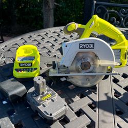 Ryobi 5-1/2” 18V. Circular Saw, With Battery And Charger. 