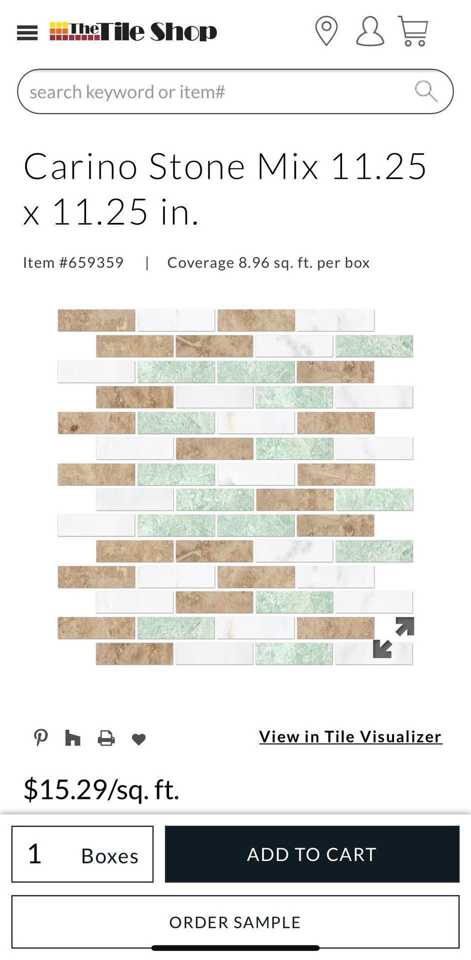 38(+) Square Feet of Backsplash Tile