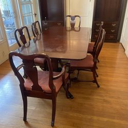 Vintage Hickory Chair Co. 9 Piece Dining Set 