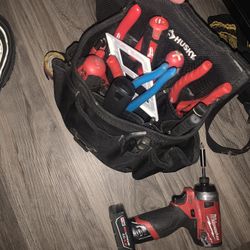 Milwaukee Fuel Drill With Milwaukee Tools & Bag 