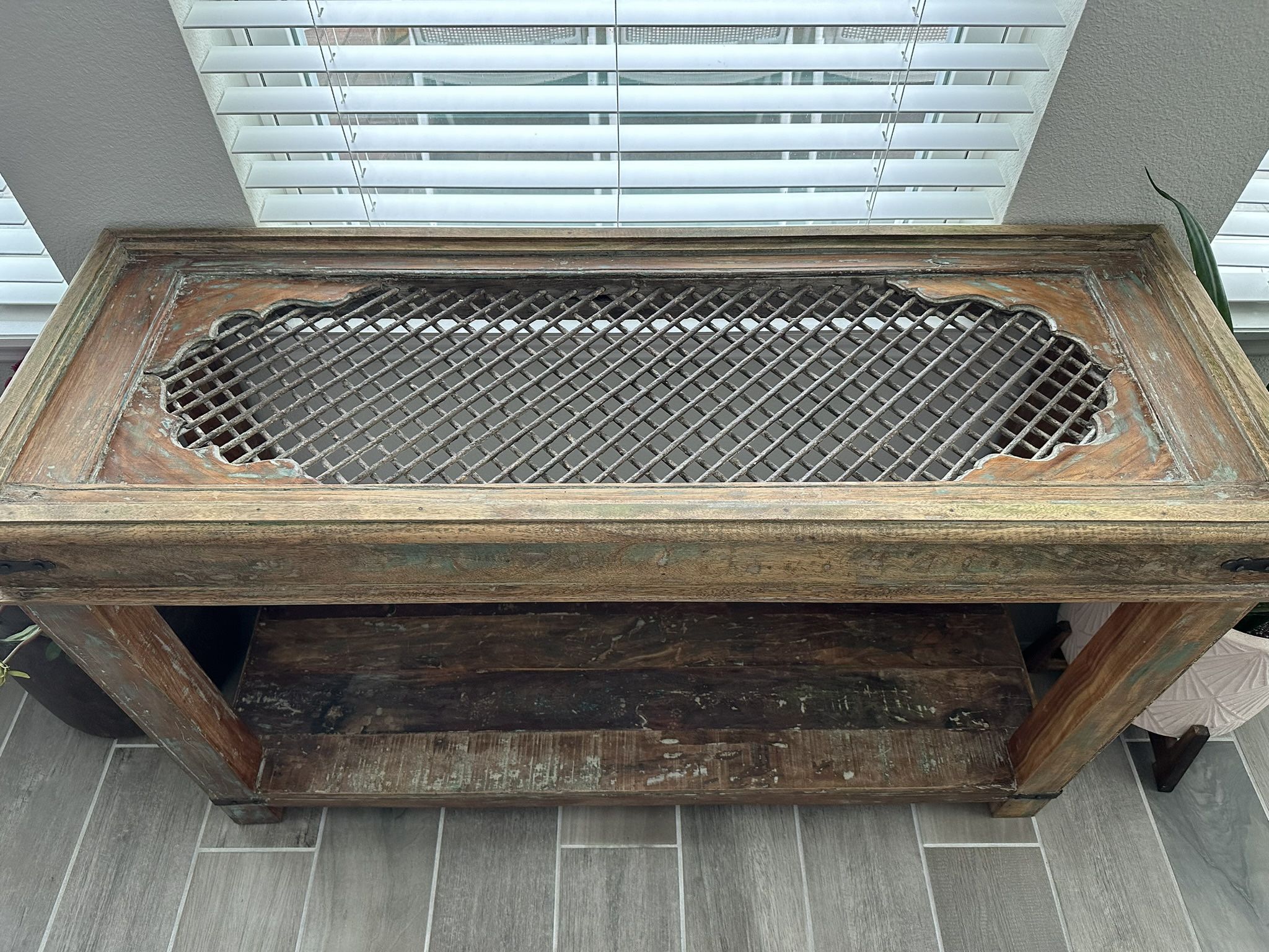 Unique Solid Wood Side/Console Table