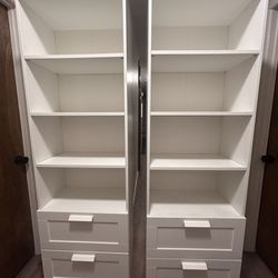 White Modern Bookshelves