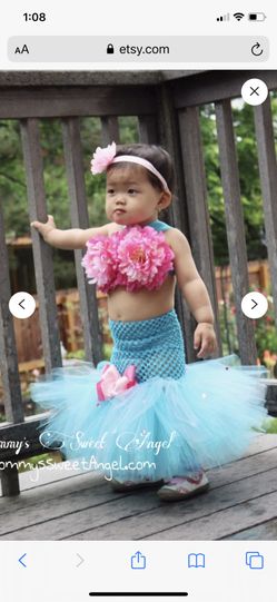 Little mermaid fish tail tutu dress