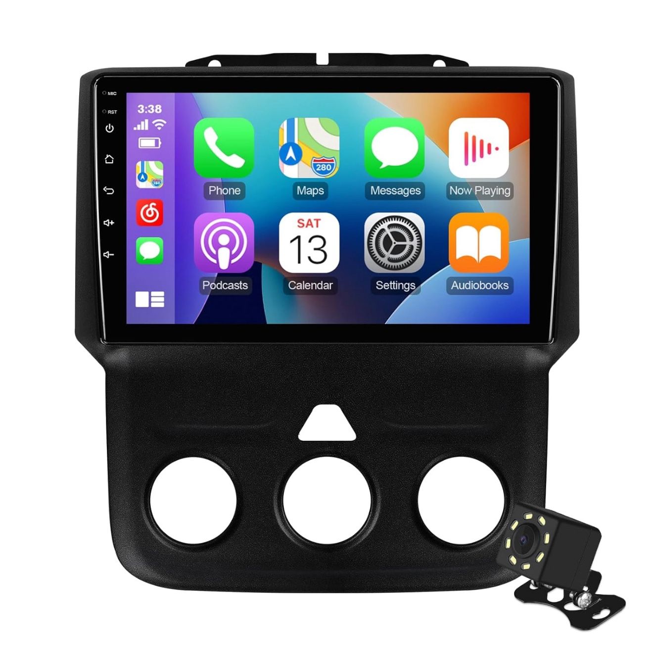 9 Inch IPS Touchscreen Android 13 Car Stereo for Dodge RAM 1 3-2018 with Wireless CarPlay & Android Auto 2+32GB Car Radio, Support WiF