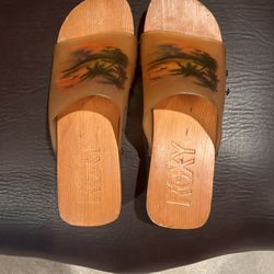 Vintage Roxy Wooden Clogs