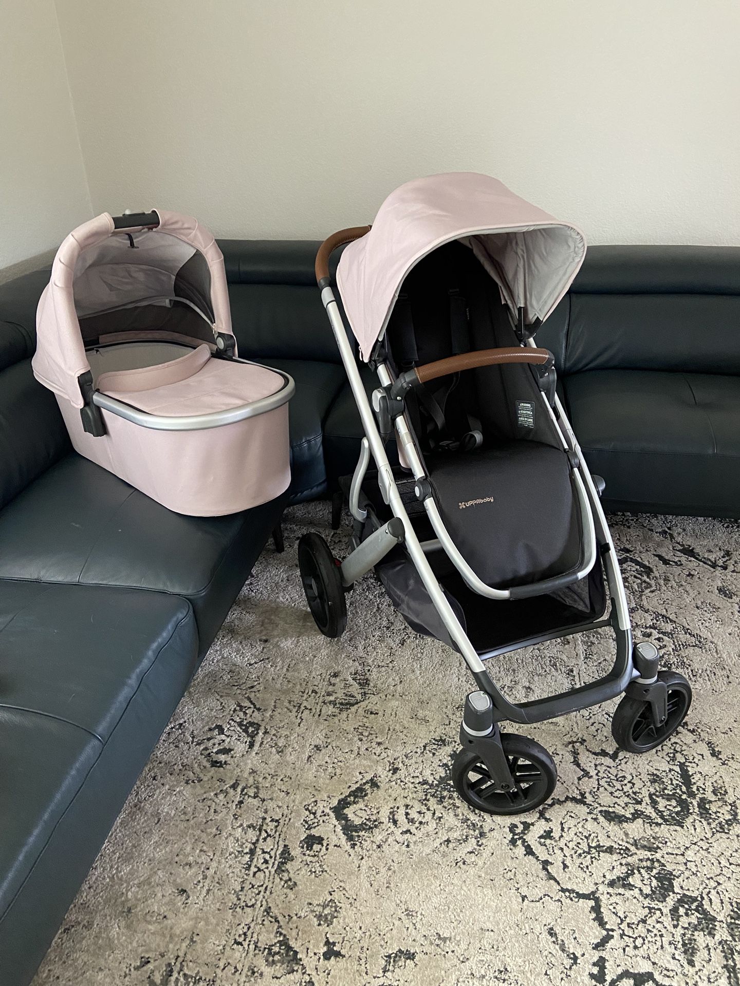 Uppababy Vista V2 Stroller with Bassinet Pink
